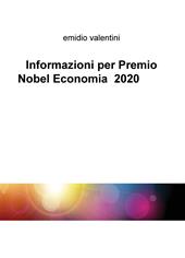 Informazioni per premio Nobel economia 2020