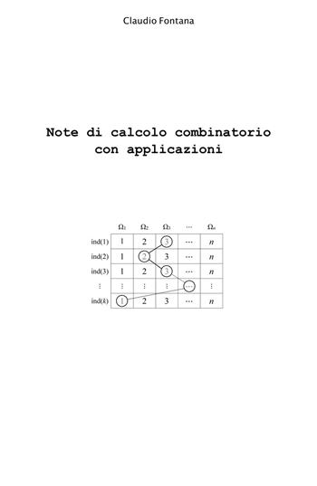 Note di calcolo combinatorio con applicazioni - Claudio Fontana - Libro ilmiolibro self publishing 2021, La community di ilmiolibro.it | Libraccio.it