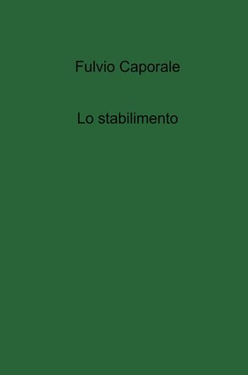 Lo stabilimento - Fulvio Caporale - Libro ilmiolibro self publishing 2021, La community di ilmiolibro.it | Libraccio.it