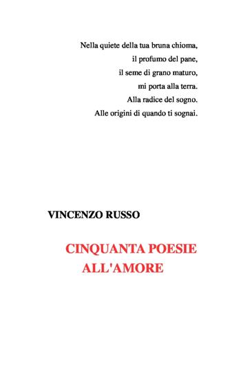 Cinquanta poesie all'amore - Vincenzo Russo - Libro ilmiolibro self publishing 2022, La community di ilmiolibro.it | Libraccio.it