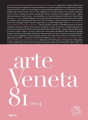 Arte veneta. Rivista di storia dell'arte (2024). Vol. 81  - Libro Electa 2025 | Libraccio.it