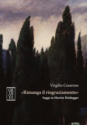 «Rimanga il ringraziamento». Saggi su Martin Heidegger - Virgilio Cesarone - Libro Orthotes 2020, Germanica | Libraccio.it