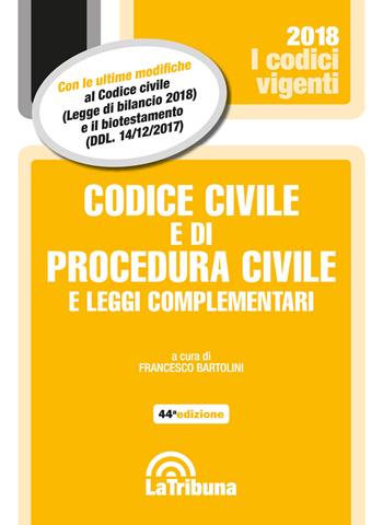 Codice civile e di procedura civile e leggi complementari  - Libro La Tribuna 2017, I codici vigenti | Libraccio.it