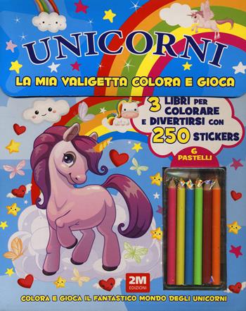 Unicorni. La mia valigetta colora e gioca. Con adesivi. Ediz. a colori. Con 6 pastelli  - Libro 2M 2024 | Libraccio.it