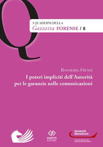 I poteri impliciti dell'autorità per le garanzie nelle comunicazioni - Rosamaria Frunzi - Libro Giapeto 2021 | Libraccio.it