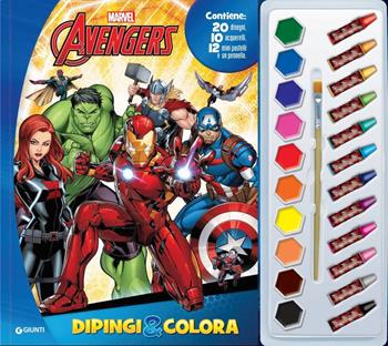 Avengers. Dipingi & colora. Con 12 pastelli a cera e 10 acquerelli  - Libro Marvel Libri 2019 | Libraccio.it