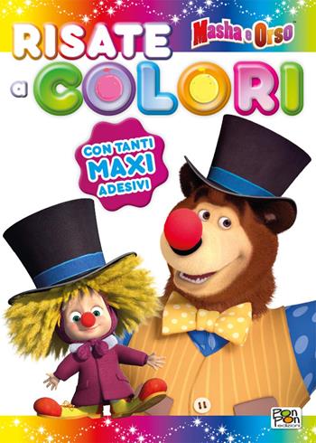 Risate a colori! Masha e Orso. Sticker & color. Con adesivi - Cristina Panzeri - Libro Pon Pon Edizioni 2019 | Libraccio.it