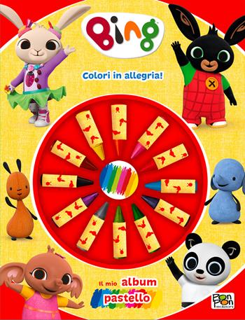 Colori in allegria! Bing. Il mio album pastello. Ediz. a colori. Con 12 pastelli a cera - Cristina Panzeri - Libro Pon Pon Edizioni 2023 | Libraccio.it