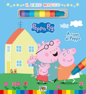 A casa di Peppa. Libro magico. Peppa Pig. Ediz. a colori. Con pennarello ad acqua - Lisa Capiotto - Libro Pon Pon Edizioni 2023 | Libraccio.it