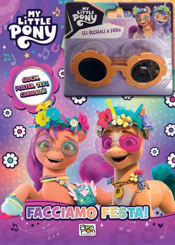 Facciamo festa! My little pony. Ediz. a colori. Con occhiali - Emanuela Brumana - Libro Pon Pon Edizioni 2024 | Libraccio.it