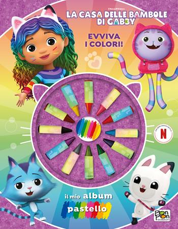 Evviva i colori! La casa delle bambole di Gabby. Il mio album pastello. Ediz. a colori. Con pastelli a cera - Lisa Capiotto - Libro Pon Pon Edizioni 2025 | Libraccio.it