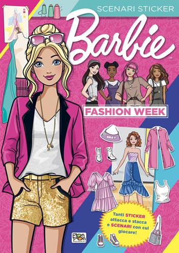 Fashion week. Barbie. Scenari sticker. Ediz. a colori  - Libro Pon Pon Edizioni 2025 | Libraccio.it