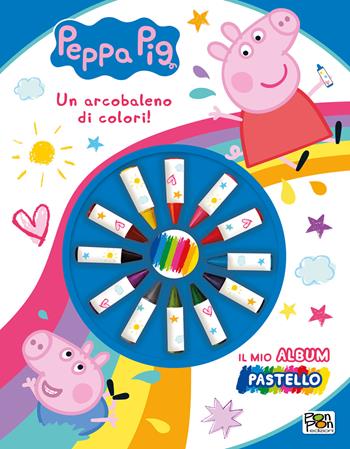 Un arcobaleno di colori! Peppa Pig. Il mio album pastello. Ediz. a colori. Con 12 pastelli a cera - Lisa Capiotto - Libro Pon Pon Edizioni 2025 | Libraccio.it