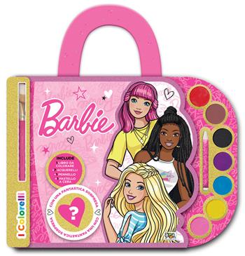 Barbie. Valigetta con acquerelli. I colorelli. Ediz. a colori. Ediz. a spirale. Con acquerelli, pennello, pastello a cera - Lisa Capiotto - Libro Pon Pon Edizioni 2025 | Libraccio.it