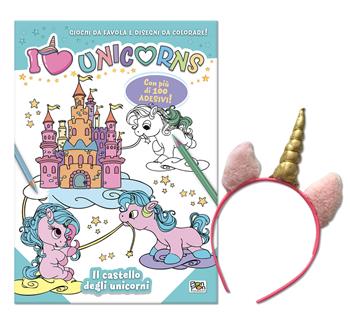 Il castello degli unicorni. I love unicorns. Activity book. Ediz. a colori. Con cerchietto - Lisa Capiotto, Tony Wolf - Libro Pon Pon Edizioni 2025 | Libraccio.it