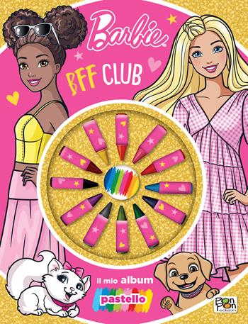 BFF club. Barbie. Il mio album pastello. Ediz. a colori. Con 12 pastelli a cera - Lucia Marenzi - Libro Pon Pon Edizioni 2026 | Libraccio.it