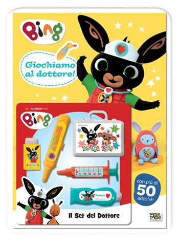 Giochiamo al dottore! Bing. Ediz. a colori. Con set del dottore. Con adesivi. Con set del dottore - Cristina Panzeri - Libro Pon Pon Edizioni 2026 | Libraccio.it