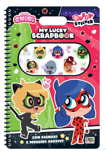 My lucky scrapbook. Miraculous Chibi. Puffy sticker. Ediz. a colori. Ediz. a spirale. Con Adesivi - Lisa Capiotto - Libro Pon Pon Edizioni 2026 | Libraccio.it