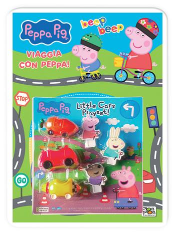Beep beep. Viaggia con Peppa! Peppa Pig. Con adesivi. Ediz. a colori. Con macchinine - Lucia Marenzi - Libro Pon Pon Edizioni 2026 | Libraccio.it