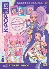 Star sul palco. Scenario sticker. Kpop idol