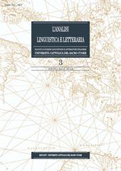 L'analisi linguistica e letteraria (2022). Vol. 3