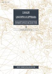 L' analisi linguistica e letteraria (2019). Vol. 3