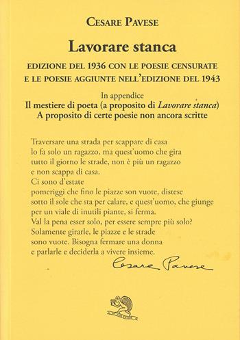 Lavorare stanca. Ediz. integrale - Cesare Pavese - Libro La Vita Felice 2021, Labirinti | Libraccio.it