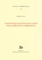 I manoscritti di Francesco Ciceri nella Biblioteca Ambrosiana