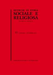 Ricerche di storia sociale e religiosa. Vol. 93