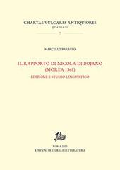 Rapporto di Nicola Di Bojano (Morea 1361). Edizione e studio linguistico