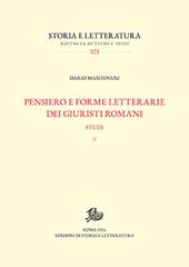 Pensiero e forme letterarie dei giuristi romani. Studi. Vol. 2