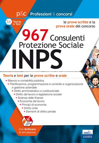 967 consulenti protezione sociale INPS. Teoria e test di verifica per le prove scritte e orale  - Libro Editest 2018, Professioni e concorsi | Libraccio.it
