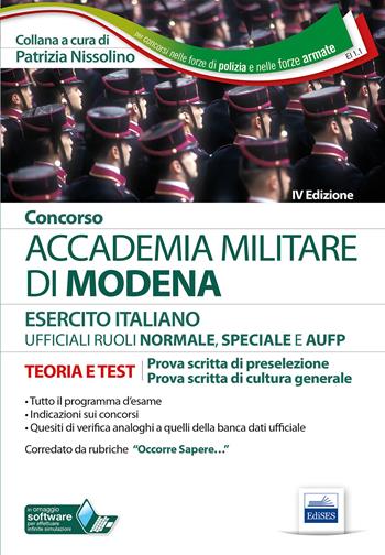Concorso Accademia militare di Modena. Ufficiali Esercito italiano. Teoria e test per le prove scritte.  - Libro Editest 2019 | Libraccio.it