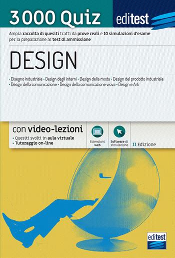 Test ammissione Design 2021: raccolta di 3.000 quiz. Con software di simulazione  - Libro Edises 2021, EdiTEST. Ammissioni universitarie | Libraccio.it