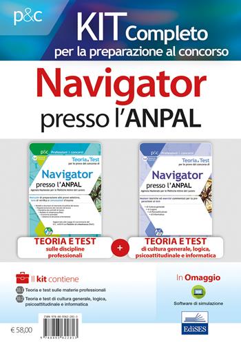 Teoria e test per le prove del concorso di navigator presso l'ANPAL. Kit completo: Manuale di preparazione alle prove selettive, test di verifica e simulazioni d'esame-Nozioni teoriche ed esercizi commentati per la preparazione ai test di cultura generale, logica, psicoattitudinali, di informatica.  - Libro Editest 2019, Professioni e concorsi | Libraccio.it