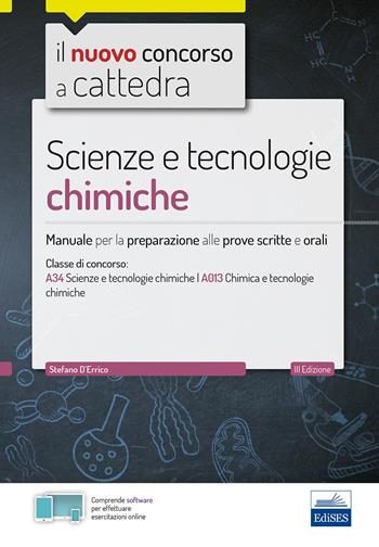CC 4/55 scienze e tecnologie chimiche. Manuale per la preparazione alle prove scritte e orali. Classi di concorso A34 A013 - Stefano D'Errico - Libro Editest 2019 | Libraccio.it