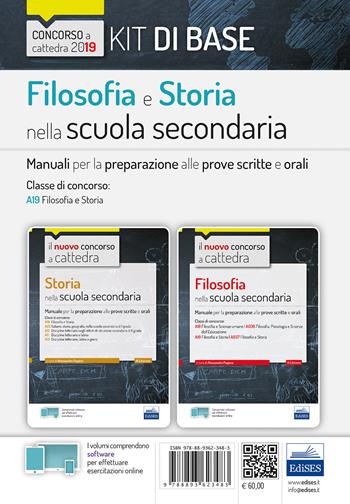 Filosofia nella scuola secondaria. Manuale per prove scritte e orali del concorso a cattedra-Storia nella scuola secondaria. Manuale per le prove scritte e orali del concorso a cattedra classi A19, A22, A12, A11, A13.  - Libro Edises 2019, Concorso a cattedra | Libraccio.it