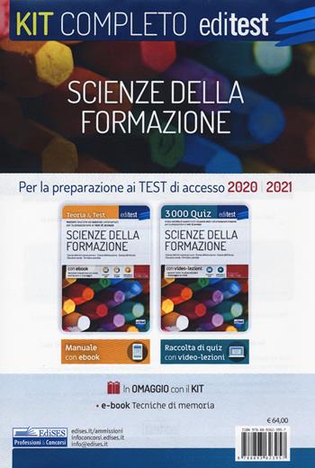 Test Scienze della Formazione Primaria. Per la preparazione ai test di ammissione 2020-2021  - Libro Edises 2019, EdiTEST. Ammissioni universitarie | Libraccio.it