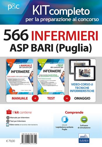 Kit concorso 566 Infermieri ASP Bari (Puglia). Manuali di teoria e test commentati per tutte le prove. Con e-book. Con software di simulazione - Rosario Caruso, Francesco Pittella, Guglielmo Guerriero - Libro Editest 2019, Professioni e concorsi | Libraccio.it