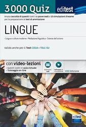 Test ammissione Lingue 2021: raccolta di 3.000 quiz. Valido anche per il TOLC-SU. Con software di simulazioni. Con video-lezioni