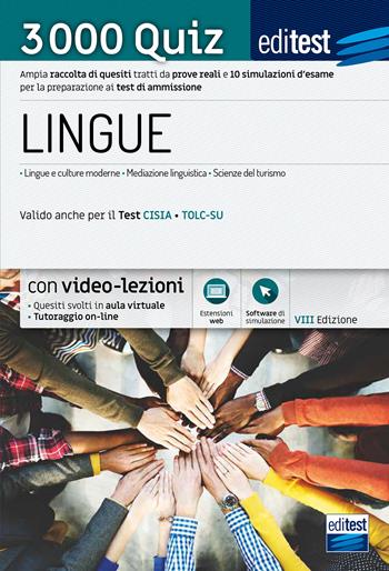 Test ammissione Lingue 2021: raccolta di 3.000 quiz. Valido anche per il TOLC-SU. Con software di simulazioni. Con video-lezioni  - Libro Editest 2021, EdiTest Ammissioni universitarie | Libraccio.it
