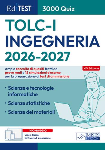 EdiTEST. Ingegneria. 3000 quiz. TOLC-I 2026-27. Con video-lezioni  - Libro Editest 2026, EdiTest Ammissioni universitarie | Libraccio.it