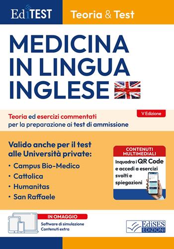 Test Medicina in inglese: manuale di teoria e test.  - Libro Editest 2026, EdiTest Ammissioni universitarie | Libraccio.it