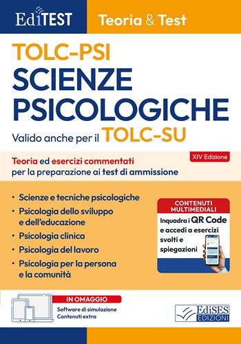 EdiTest. Scienze psicologiche TOLC-PSI. Teoria e esercizi commentati per la preparazione ai test di ammissione.  - Libro Editest 2026, EdiTest Ammissioni universitarie | Libraccio.it