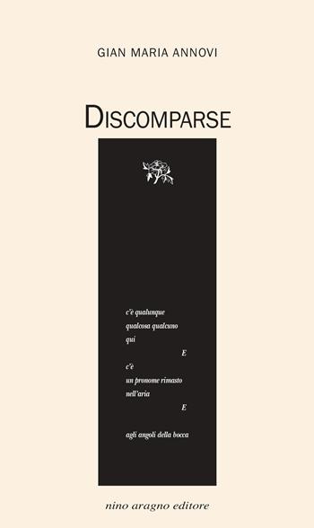 Discomparse - Gian Maria Annovi - Libro Aragno 2023 | Libraccio.it