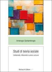Studi di teoria sociale. Solidarietà, riflessività e senso comune