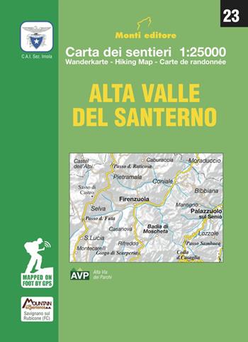 Alta Valle del Santerno. Carta dei sentieri di Firenzuola 1:25.000 - Raffaele Monti - Libro Monti Raffaele 2016 | Libraccio.it