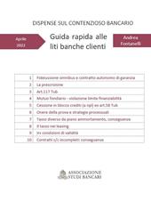 Guida rapida alle liti banche clienti. Dispense sul contenzioso bancario