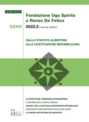 Annali Fondazione Ugo Spirito e Renzo De Felice. Nuova serie (2022). Vol. 2  - Libro Bardi Edizioni 2023 | Libraccio.it