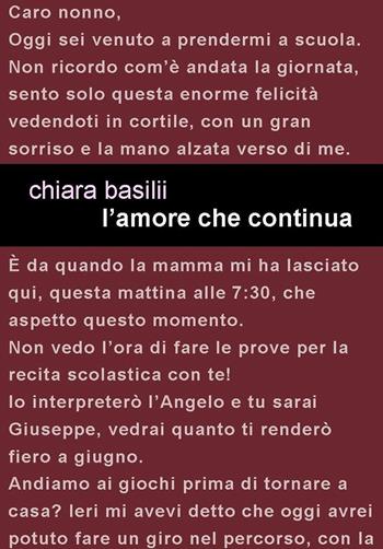 L'amore che continua - Chiara Basilii - Libro Project 2023 | Libraccio.it